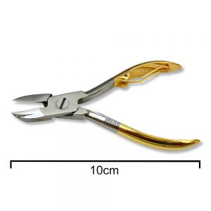 Stainless Steel Half Gold Nail & Cuticle Plier High Quality 10cm
